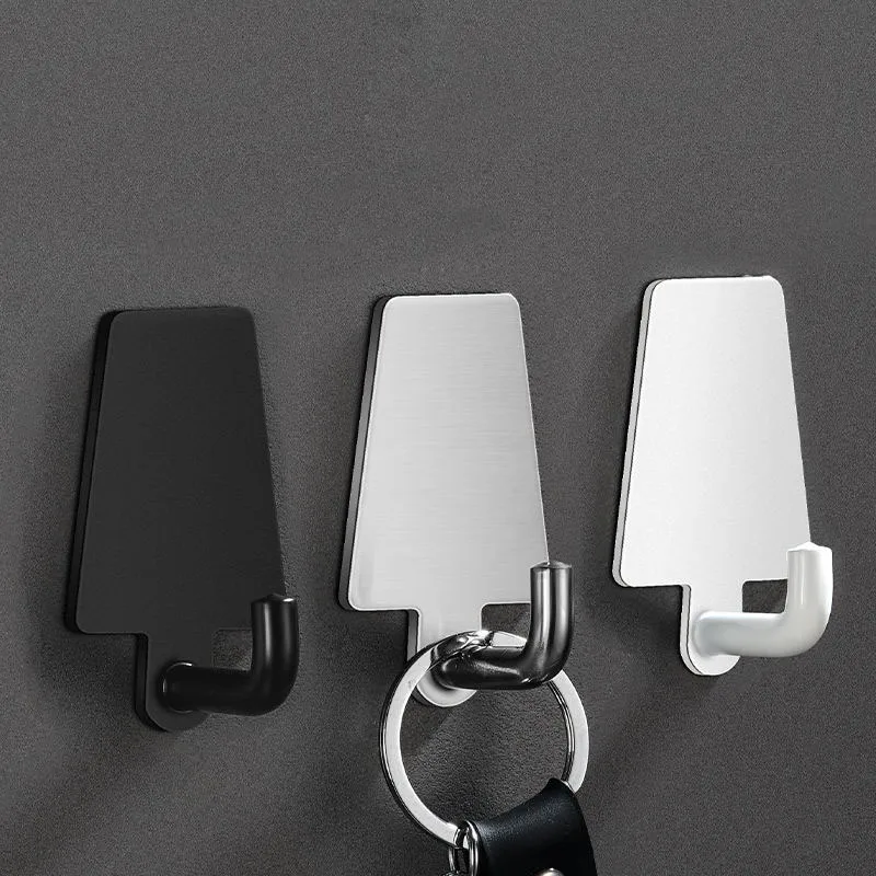 

Stainless Steel Towel Hooks Adhesive Hanger Towel Rack Wall Hook For Kitchen Bathroom Wall Hanger Hook Clothes Hanger Key Holder