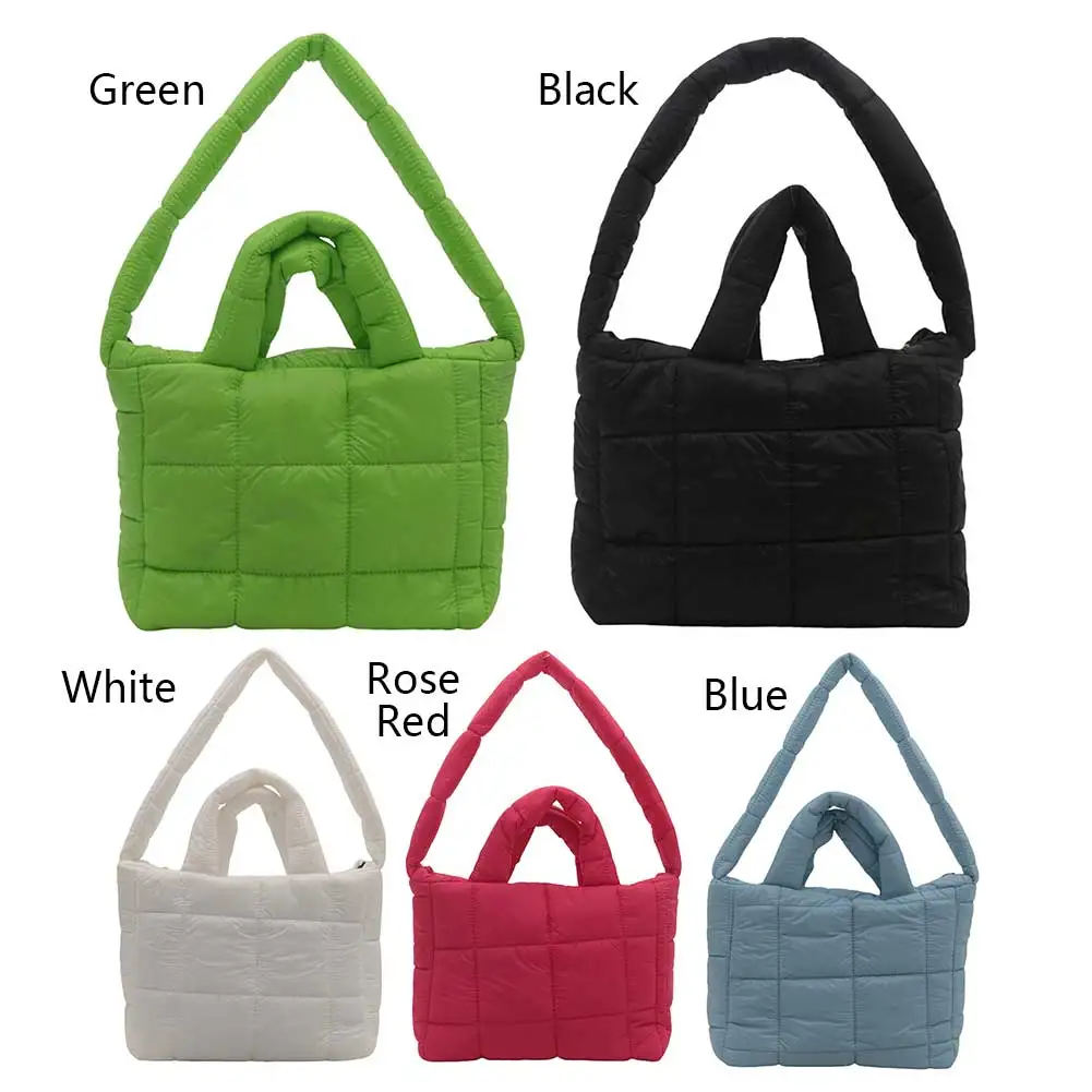 Женская сумка-тоут-пуховик большая вместительная стеганая сумка с верхней