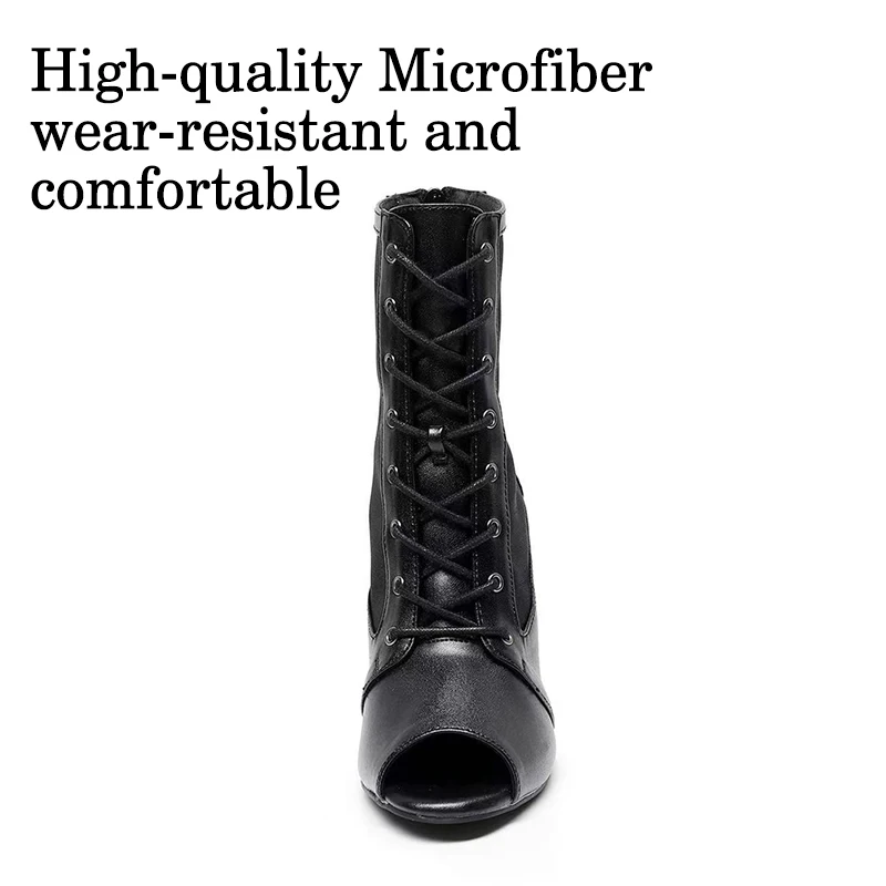 DKZSYIM Woman Boots For Dance High Top Ballroom Jazz Dance Boots Plus Size 33-44 Salsa Tango Shoes For Dancing High Heels