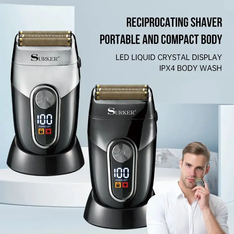 For Men Wet Dry Electric Foil Shaver Net Household Travel Beard Trimmer Usb Waterproof Electric Razor