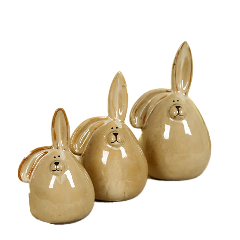 

3pcs/set Ceramic Cute Rabbit Piggy Bank Bunny Money Boxes Safe Saving Coin Box Living Room Decoration Crafts Piggy Case