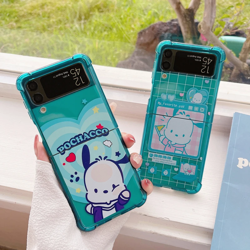 

Милый чехол для телефона Kawaii с японским мультяшным аниме, животным, собакой для Galaxy Z, флип-чехол с 3 звездами, флип-чехол для 3, 4, противоударн...