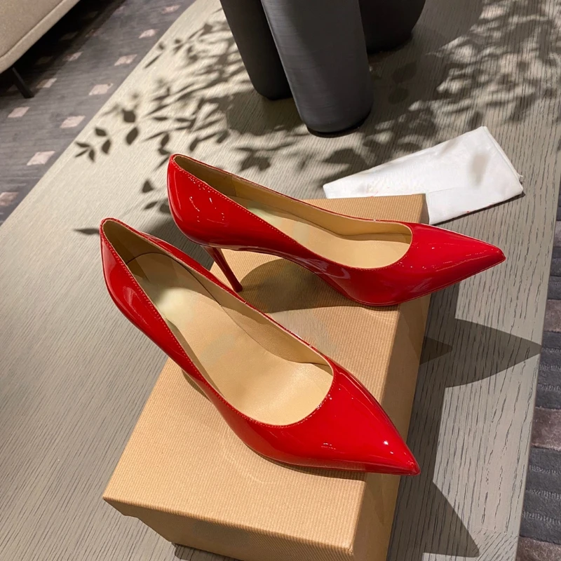 Pointed Toe Thin Heel High Heel Women's Shoes Single Shoe Wedding Shoes