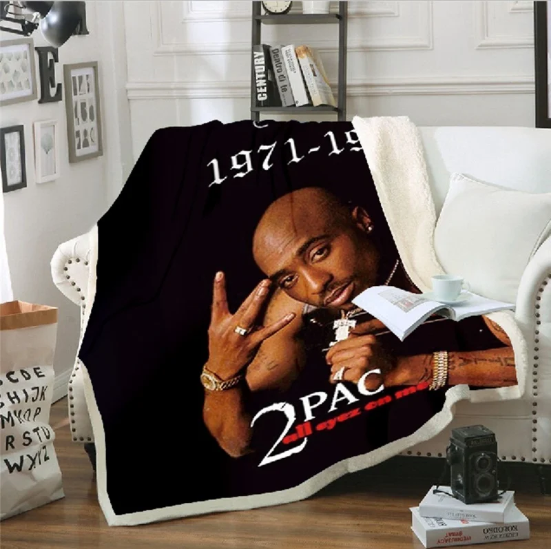 

Флисовое одеяло Tupac 2pac, плюшевое 3d одеяло с принтом для взрослых, дивана, шерпа, флисовое покрывало, накидка, одеяло, стиль-6