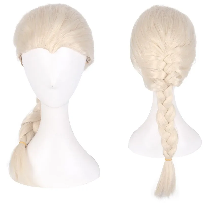 Elsa Cosplay Wig Heat Resistant High Temperature Fiber Heat Resistant Elsa Cosplay Wig Women Blonde Halloween For Kid