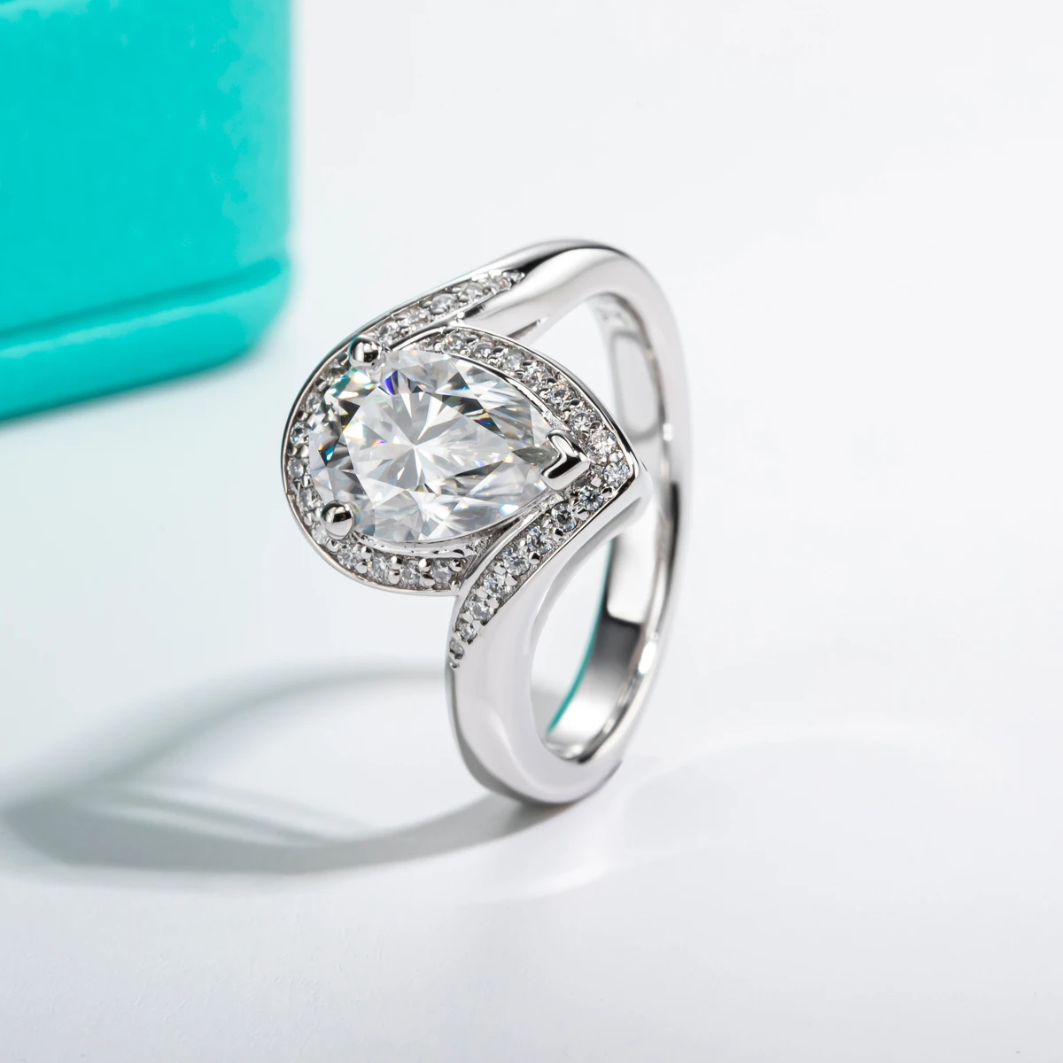 Doma Jewel 2 5 карата Обручальное кольцо с жемчугом и муассанитом Halo стерлинговое