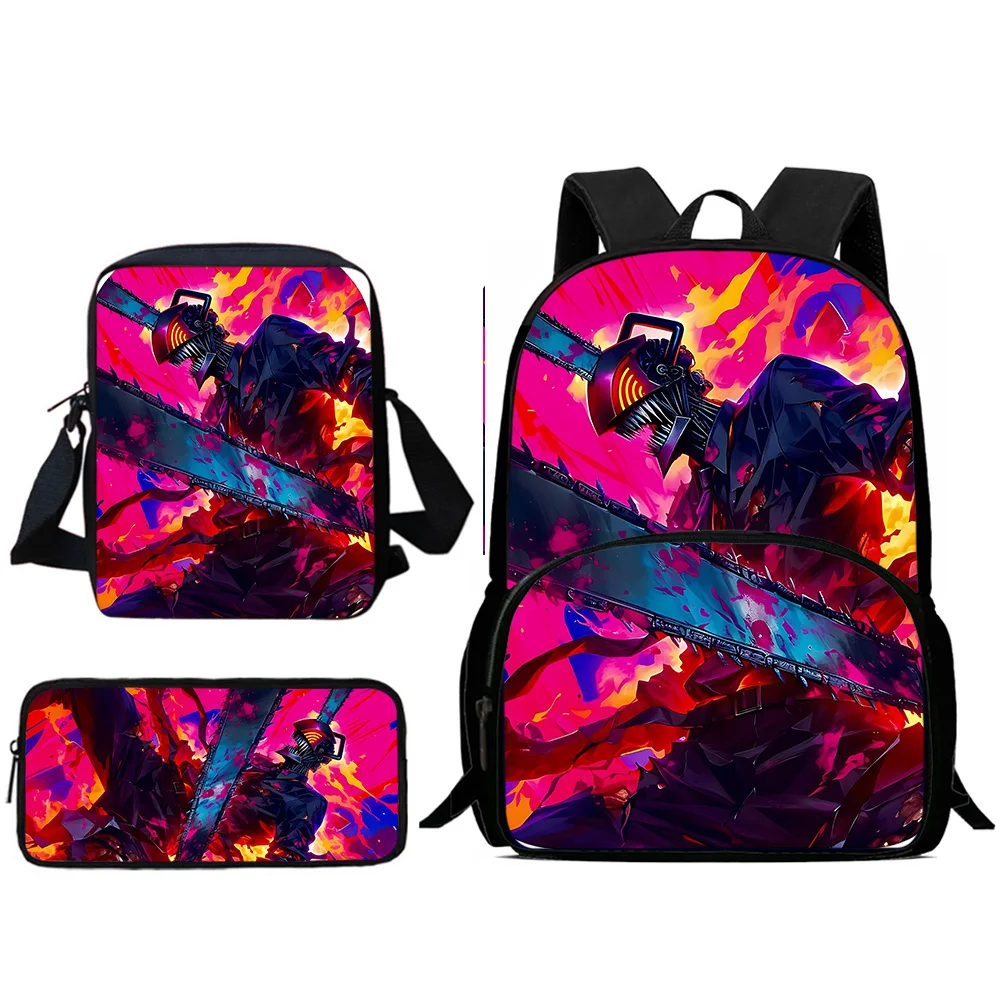 Детский стимулятор аниме бензопила мужские рюкзаки Наплечная Сумка Карандаш для
