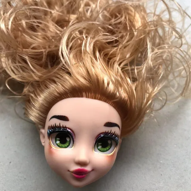 Красочные головки для кукол с блестящими глазами детали белые фиолетовые