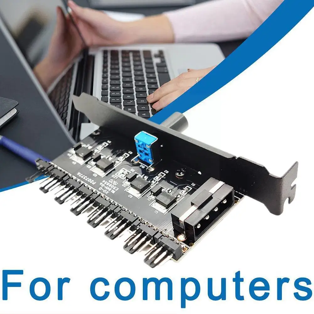 

12v 1 To 3 8 Way Computer Cooling Fan Hub 4pin Adapter 3pin Speed Controller Components Splitter Regulator Computer I7o0