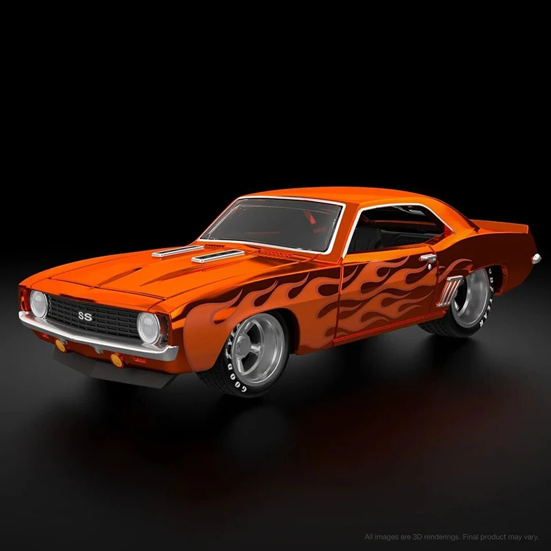 Коллекционная модель автомобиля Hot Wheels RLC 2022 SERIES 1969 Chevy Camaro SS spectrafach Orange 1:64