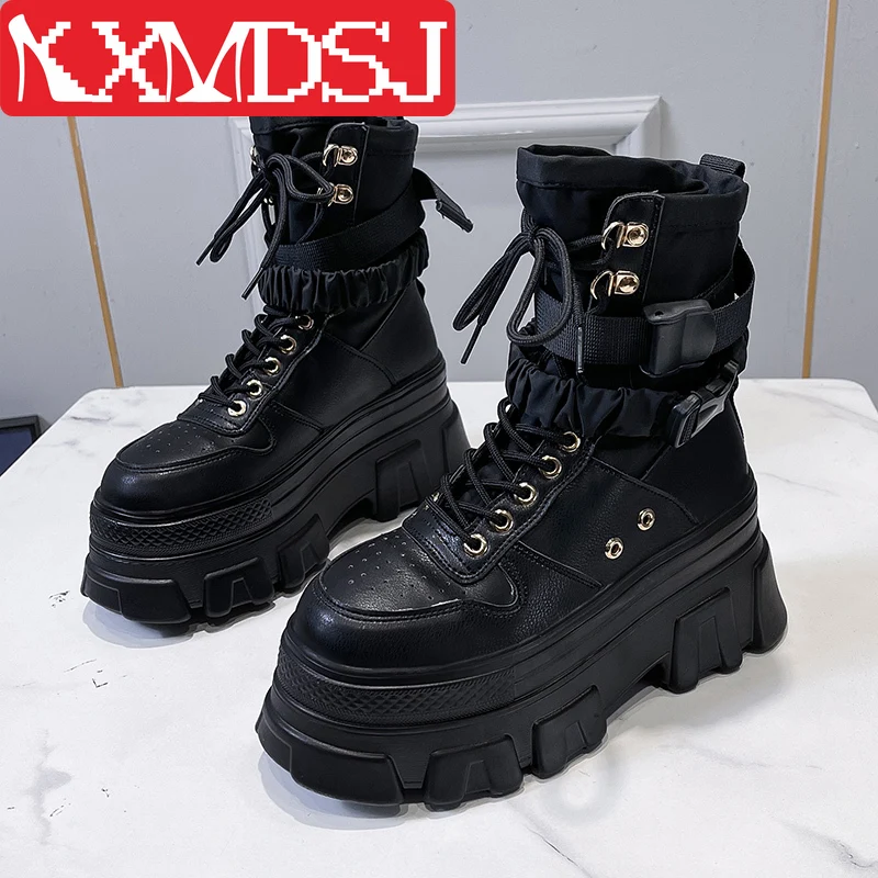 

Women's Platform Boots 2022 Winter New Warm Non-slip Sport Snow Boots Designer Fashion Ankle Boots Gladiator Motorcycle Boots