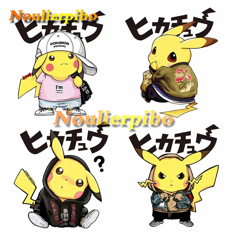 Забавные мультяшные наклейки на автомобиль Покемон хип-хоп Пикачу ПВХ