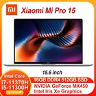 Ноутбук Xiaomi Pro 15, 15,6-дюймовый ноутбук, Intel Core i7-11370H MX450 16 Гб DDR4 15,6 ГБ SSD OLED экран Windows 10