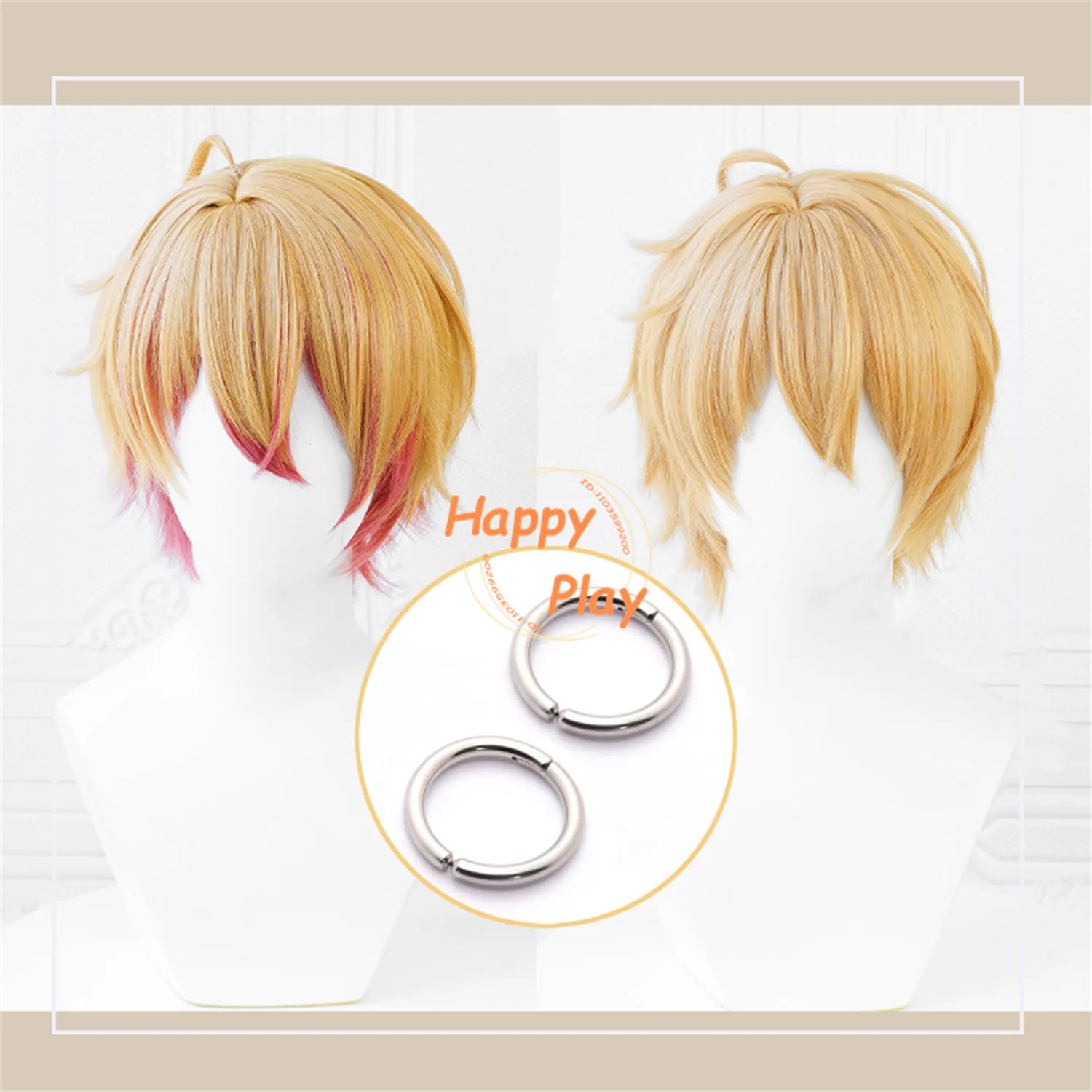 Парик для косплея Hoshino Akuamarin Aqua термостойкие синтетические волосы 32 см из аниме