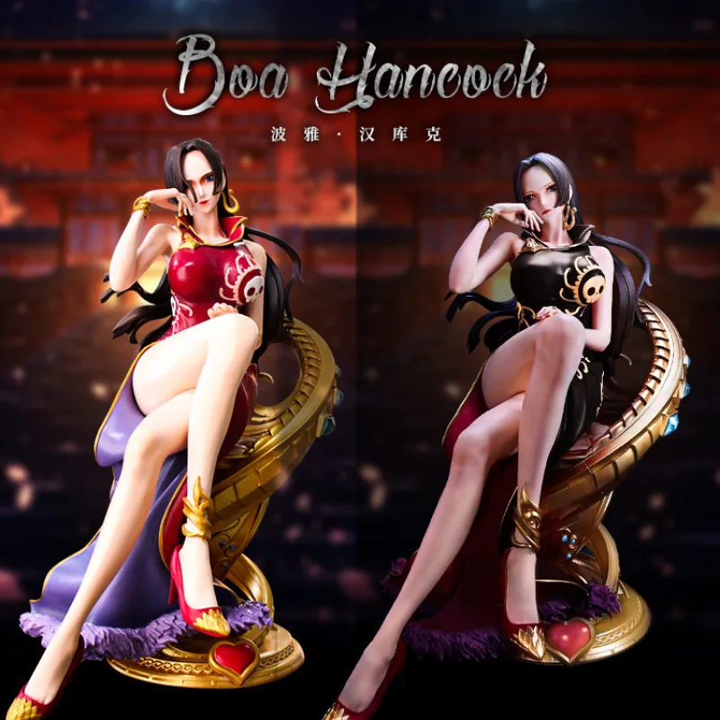 

21CM Anime ONE PIECE Luffy Boa Hancock cheongsam Sitting posture Sexy figure PVC Model toys doll Collectible Ornaments Gift