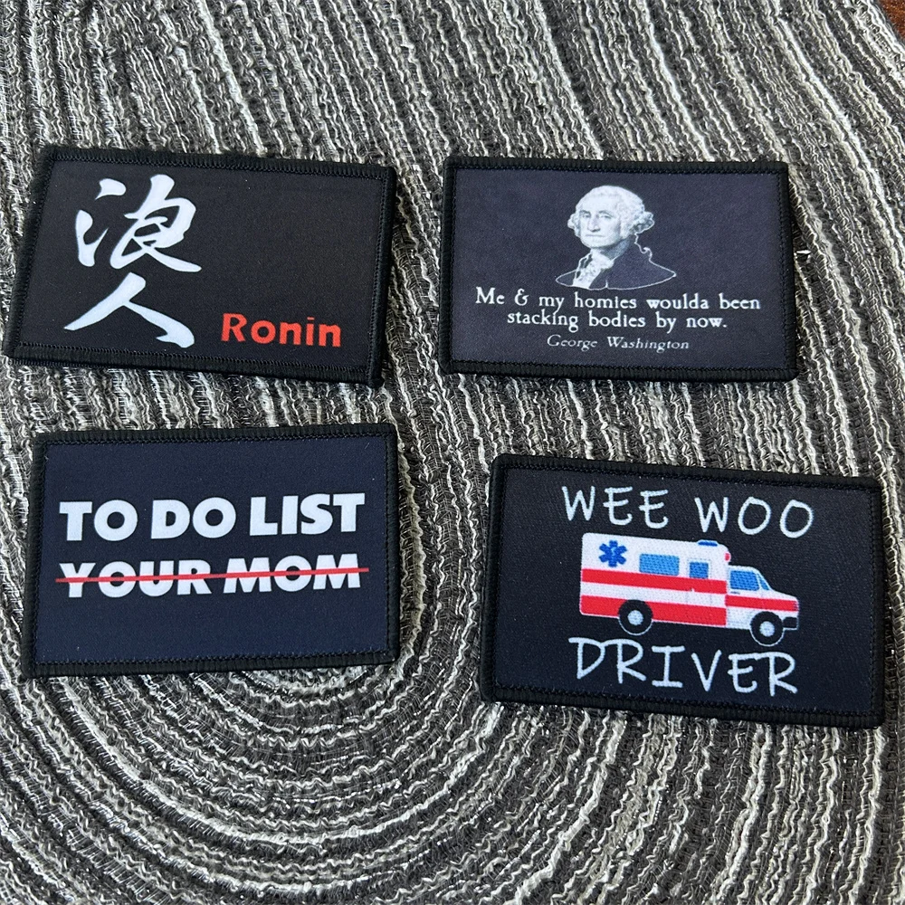 Полицейский значок Ronin тактические наклейки с принтом военные нарукавники