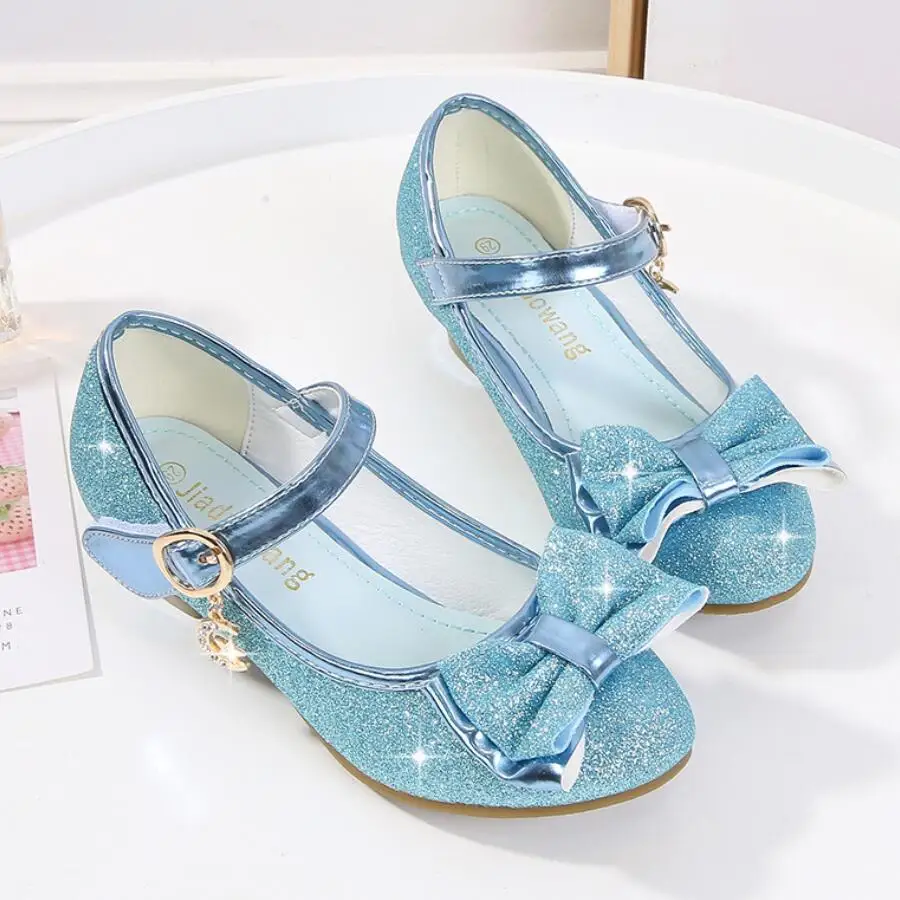 Princess Butterfly Leather Shoes Kids Diamond Bowknot High Heel Children Girl Dance Glitter Shoes Fashion Girls Party Dance Shoe 3 Princess Butterfly Leather Shoes Kids Diamond Bowknot High Heel Children Girl Dance Glitter Shoes Fashion Girls Party Dance Shoe 3