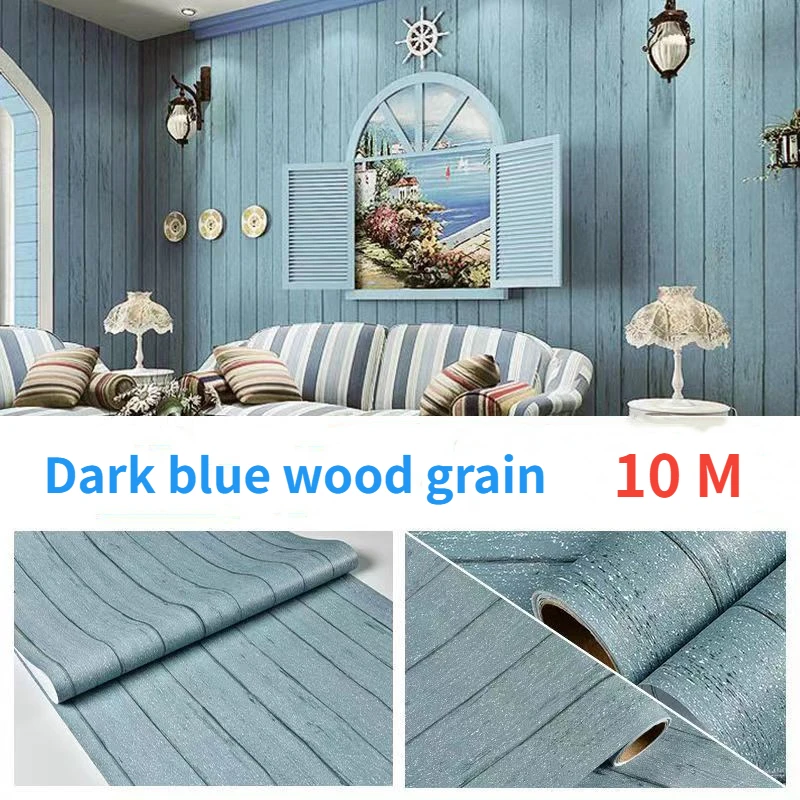 

10M / 5M Wood Grain Waterproof Self Adhesive Wall Sticker Vinyl Room Decor Wallpaper Bedroom Wardrobe Cabinet Film Home Decor