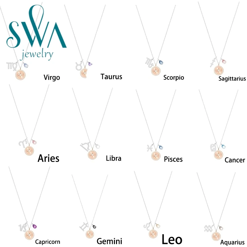 

Swa Christmas gifts for new year 2022 Trends Women's jewelry store austrian crystal Jewelry Constellation Faith Necklace