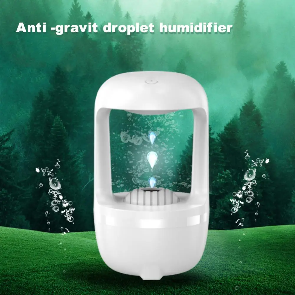 

Ultrasonic Cool Mist Maker Water Droplets Diffuser With Led Display 500ml Intelligent Sprayer Dual Humidification Mode Mute