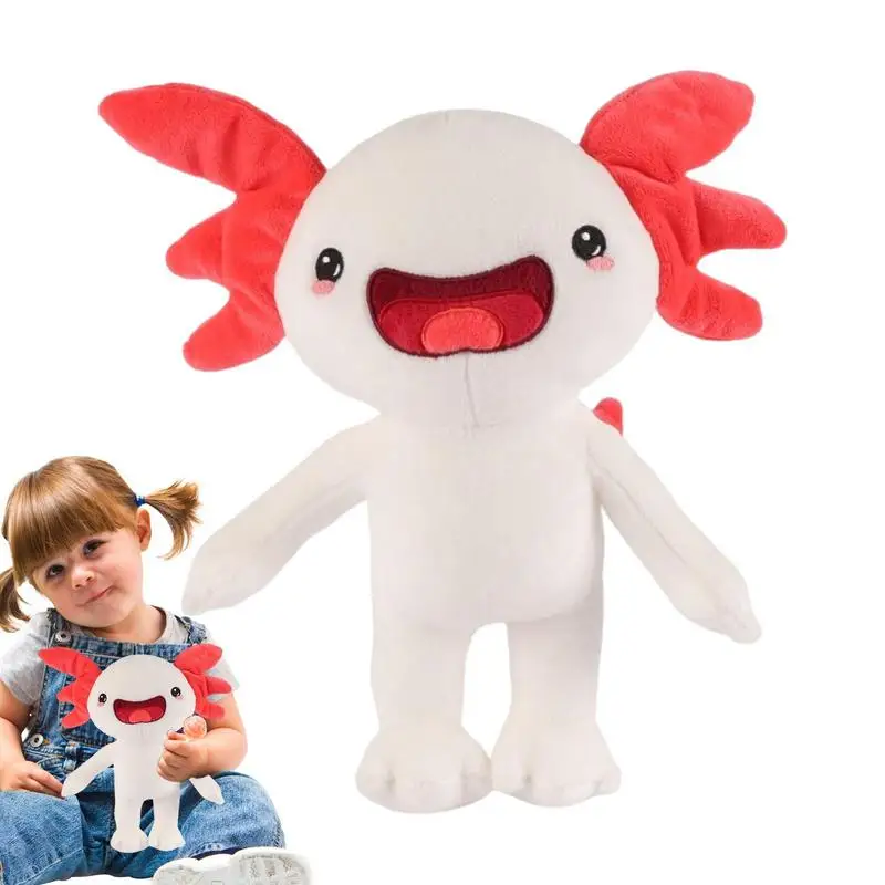 

28 см Симпатичная Axolotl Новая женская кукла Саламандра мягкая Huggable подушка животное Успокаивающая Детская комната Декор