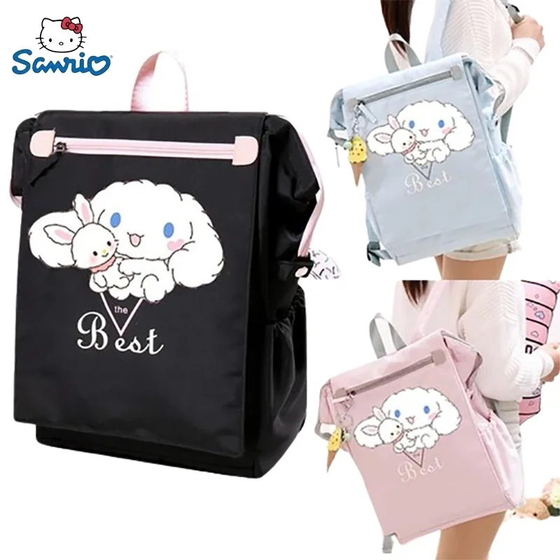 

Sanrio Cinnamoroll Cartoon Backpack Teens Laptop Peripheral School Bag For Women Large Capacity Travel Daily Girls' Cute Bookbag