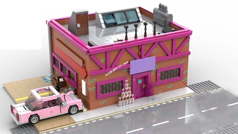 Новинка 3247 шт. город хит продаж вид на улицу Moc модульная модель Moe Tavern