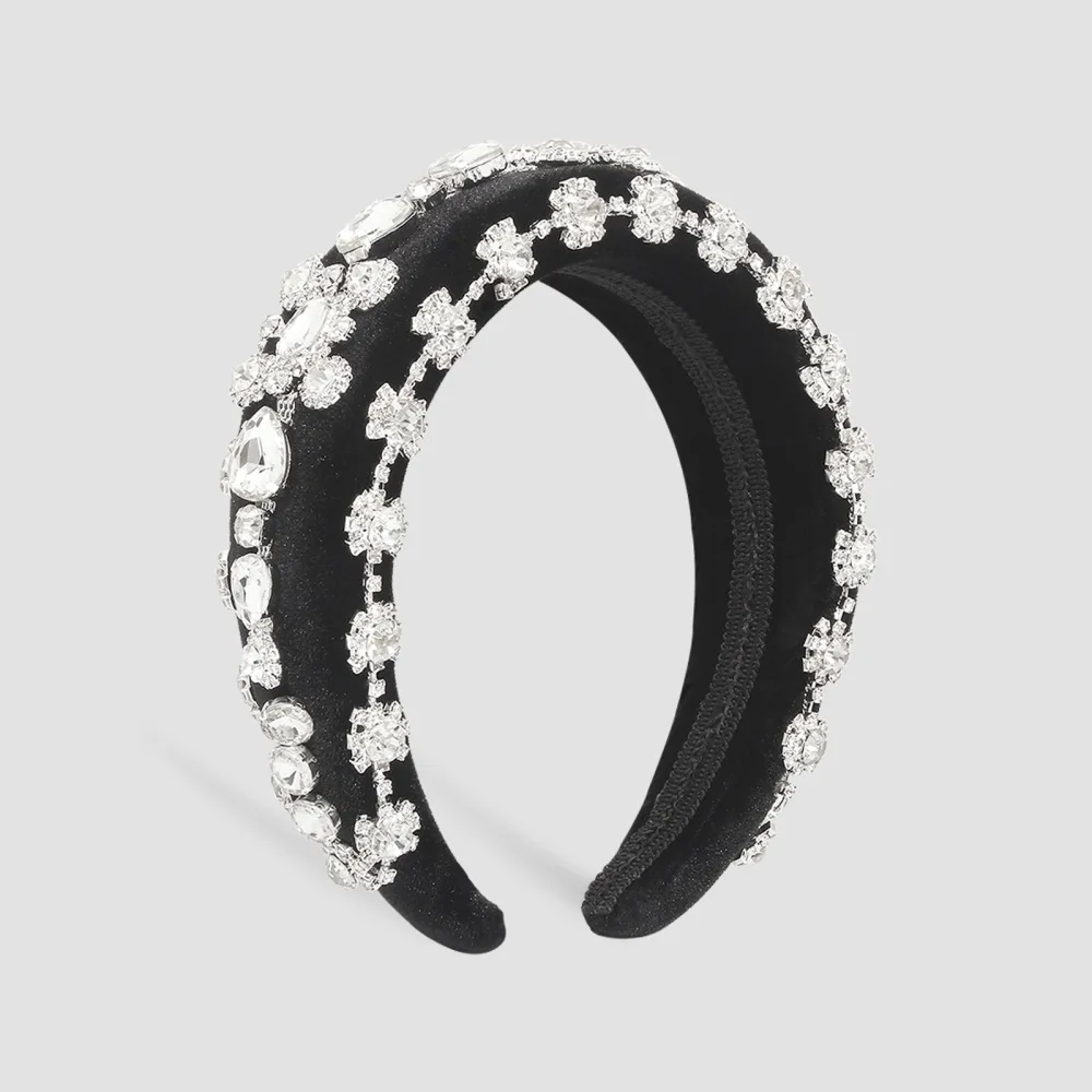 Red Black White Hair Accessories Simple Velvet Broad-rim Headdress Wholesale