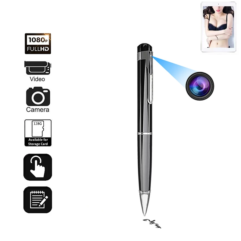 

Портативная шариковая мини-камера 4 в 1, HD 2023 P, записывающая ручка для съемки фото и видео и аудио, записывающая камера с одной кнопкой