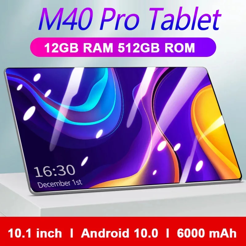

Планшет M40 Pro, 10,1 дюйма, Android, десять ядер, 12 Гб ОЗУ, 512 Гб ПЗУ