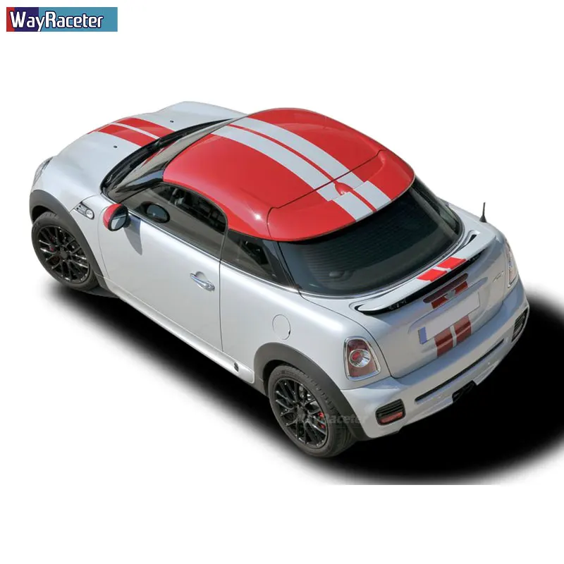 Автомобильный капот полосатая наклейка крыша двигателя фотоэлемент для мини