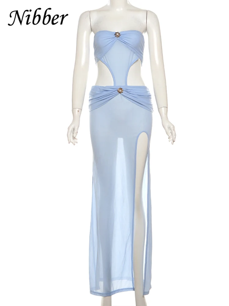 Женское сетчатое платье Nibber прозрачный топ с тюлевой юбкой