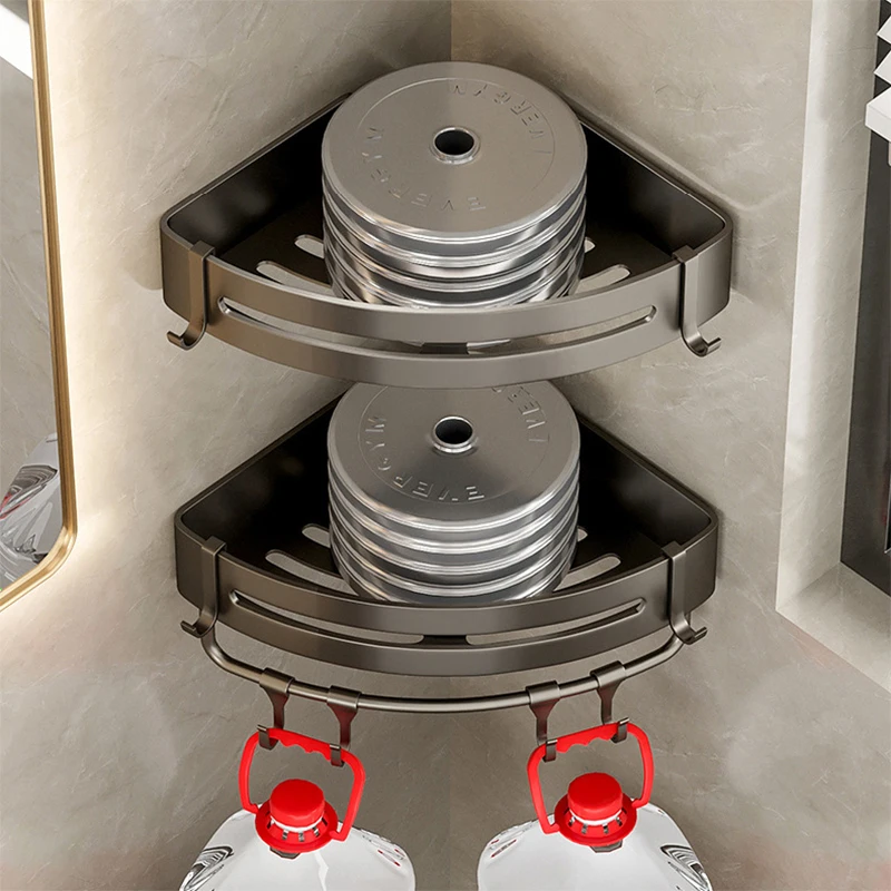 Угловая полка для ванной комнаты шампуня бутылки душа стойка без сверления