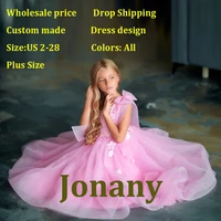 jonany flower girl dress sleeves appliques girl kids birthday party first communion 1 12t custom made