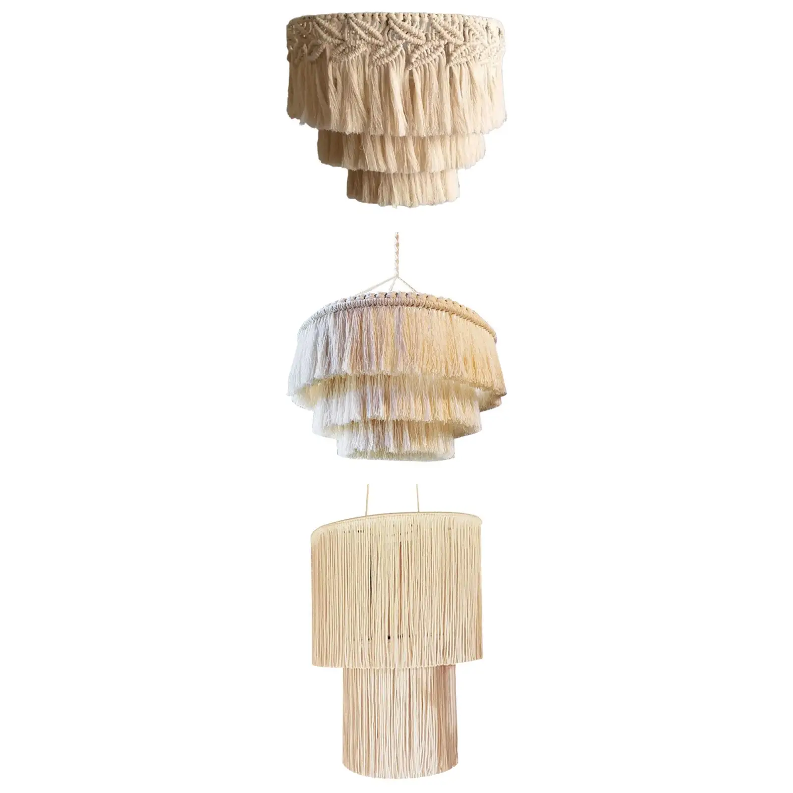 

Macrame Lamp Shade Lamp Shade Hanging Light Cover for Office Home Bedroom