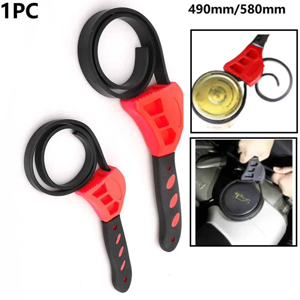 

Filter Wrench Universal Multi Tool Pipeline Adjustable Tensioner Rubber Belt Removal Tool Universal Strap Wrench 490/590mm