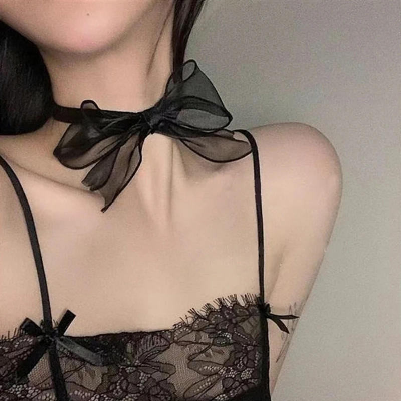 

Bowknot Choker Bow Choker Necklace Velvet Choker Lolit Choker Bowtie Choker Lace Collar Clavicle Chain Vintage Choker DXAA