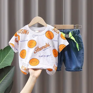 Fashion Baby Boy's Suit Summer Casual Cartoon T-shirts + Shorts 2PCS Sets Baby Clothing For Boys Suits Kids Clothes Set 2-9Years