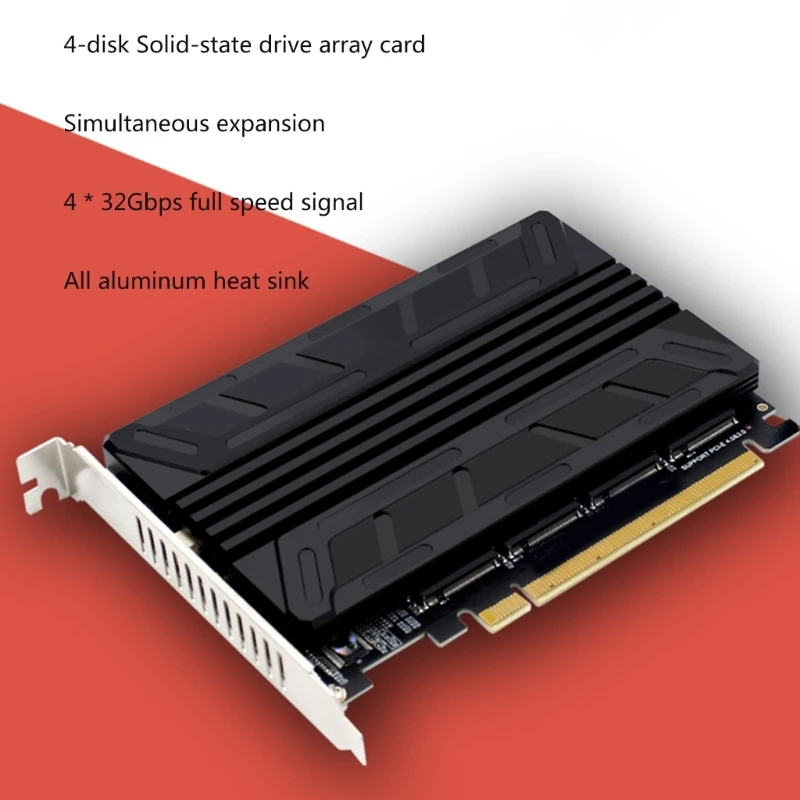 

Nvme Mkey SSD Raid Pciex16 Плата адаптера расширения массива Pcie Split Card Dropship