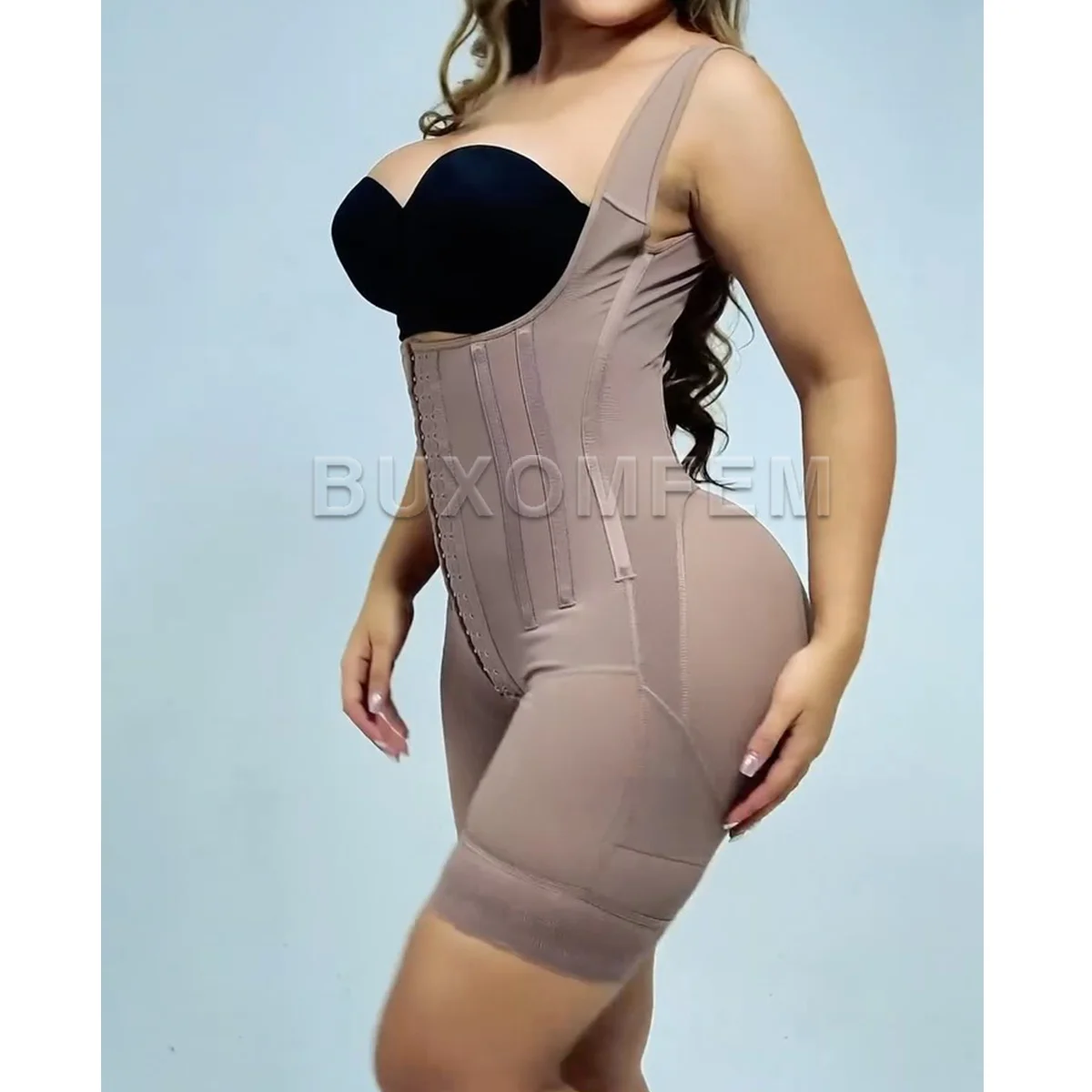 Корректирующее белье Fajas Colombianas с передней грудью и костями корректирующее для