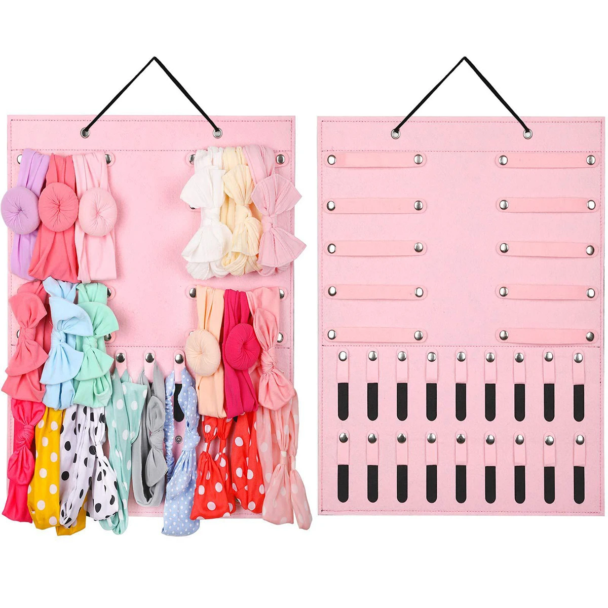 

Hair Claw Clips Organizer with Lanyard Hanging Felt Hairpin Holder Space Saving Claw Clips Storage Organizer Wall Hanging