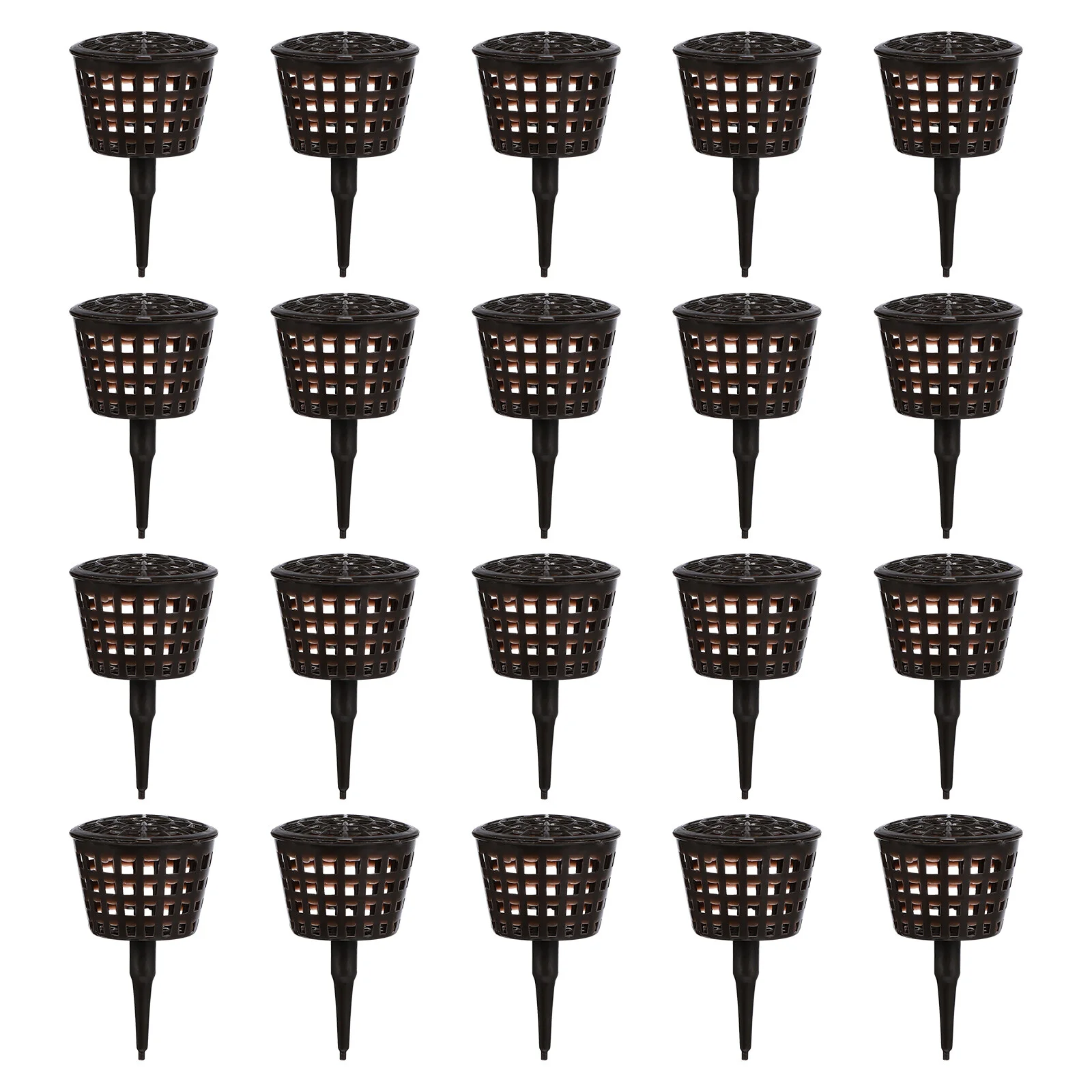 

20pcs Succulent Succulent Boxes Slow Release Baskets Bonsai Holders (Black)