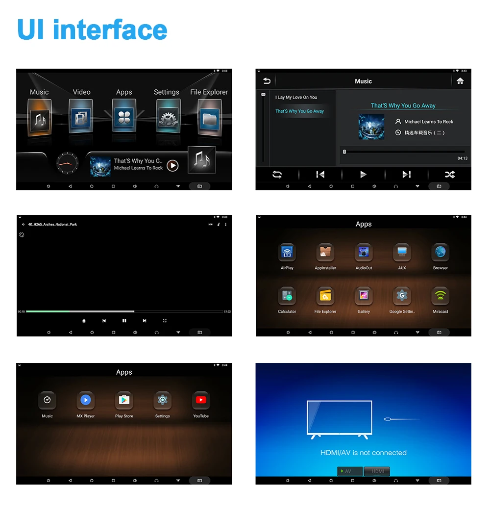 11.6 Inch Universal Car Headrest Rear Monitor HDMI 4K Video Player Android 10 WIFI Bluetooth USB Airplay Tablet 2 Screens - купить по