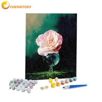 chenistory 60x75cm flower diy painting by numbers handpainted kits on canvas drawing acrylic paints gift home wall decor room