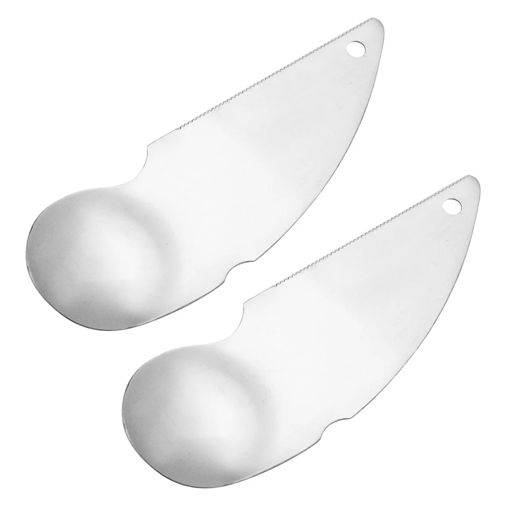 

2 Pcs Kiwi Cutter Spoon Stainless Steel Kiwi Spoon Cutter Household Fruit Cutter