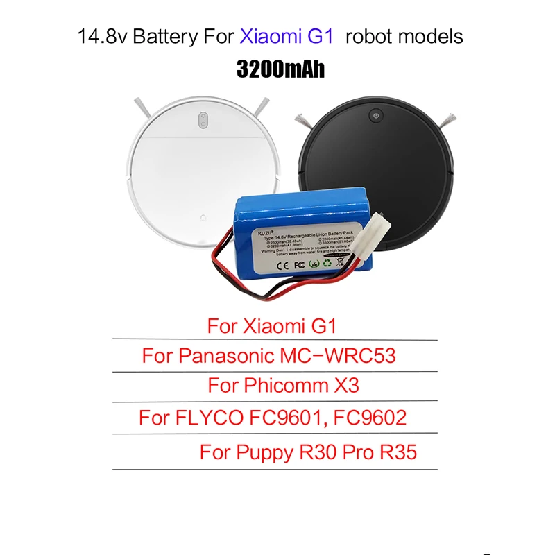 

Новая перезаряжаемая литий-ионная батарея для робота-пылесоса MIJIA Mi Xiaomi G1 MI Essential MJSTG1, набор аккумуляторов 18650 для робота-пылесоса