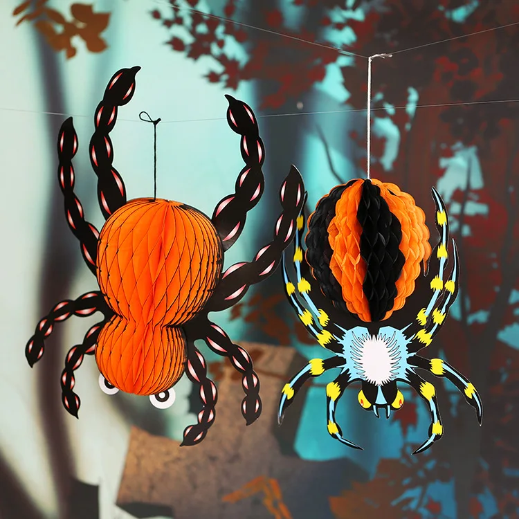 

Halloween Decorations Hanging Paper Spider Pendant Halloween Home Party Ornaments