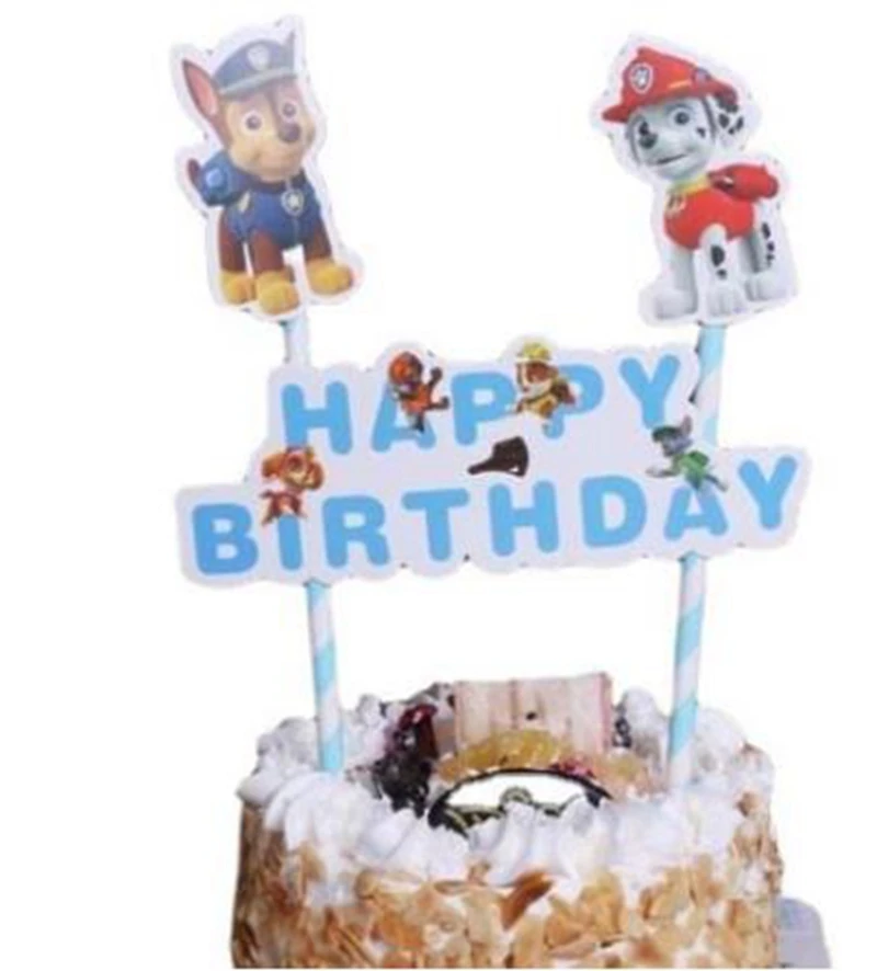 1 шт./лот замороженный Щенячий патруль принцесса торт капкейк Топпер флаг для