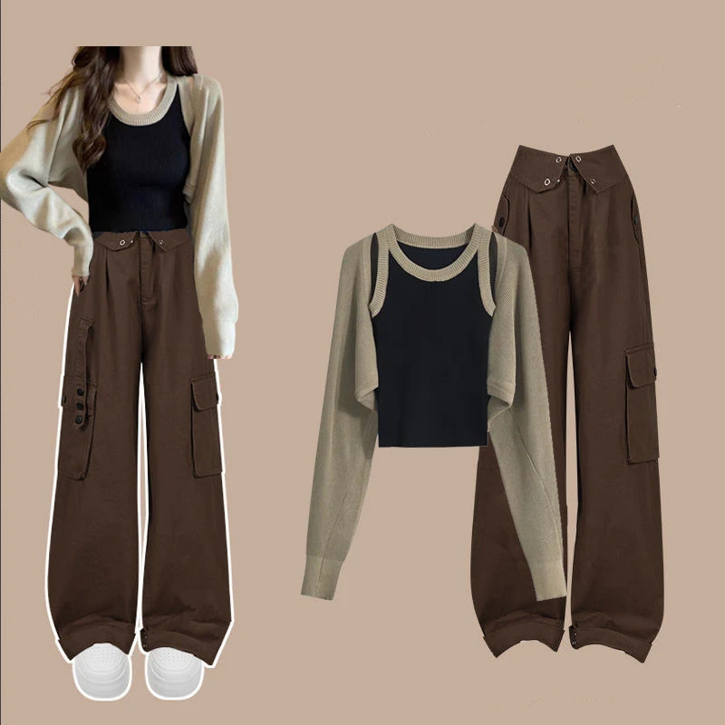 Женский трикотажный костюм-тройка