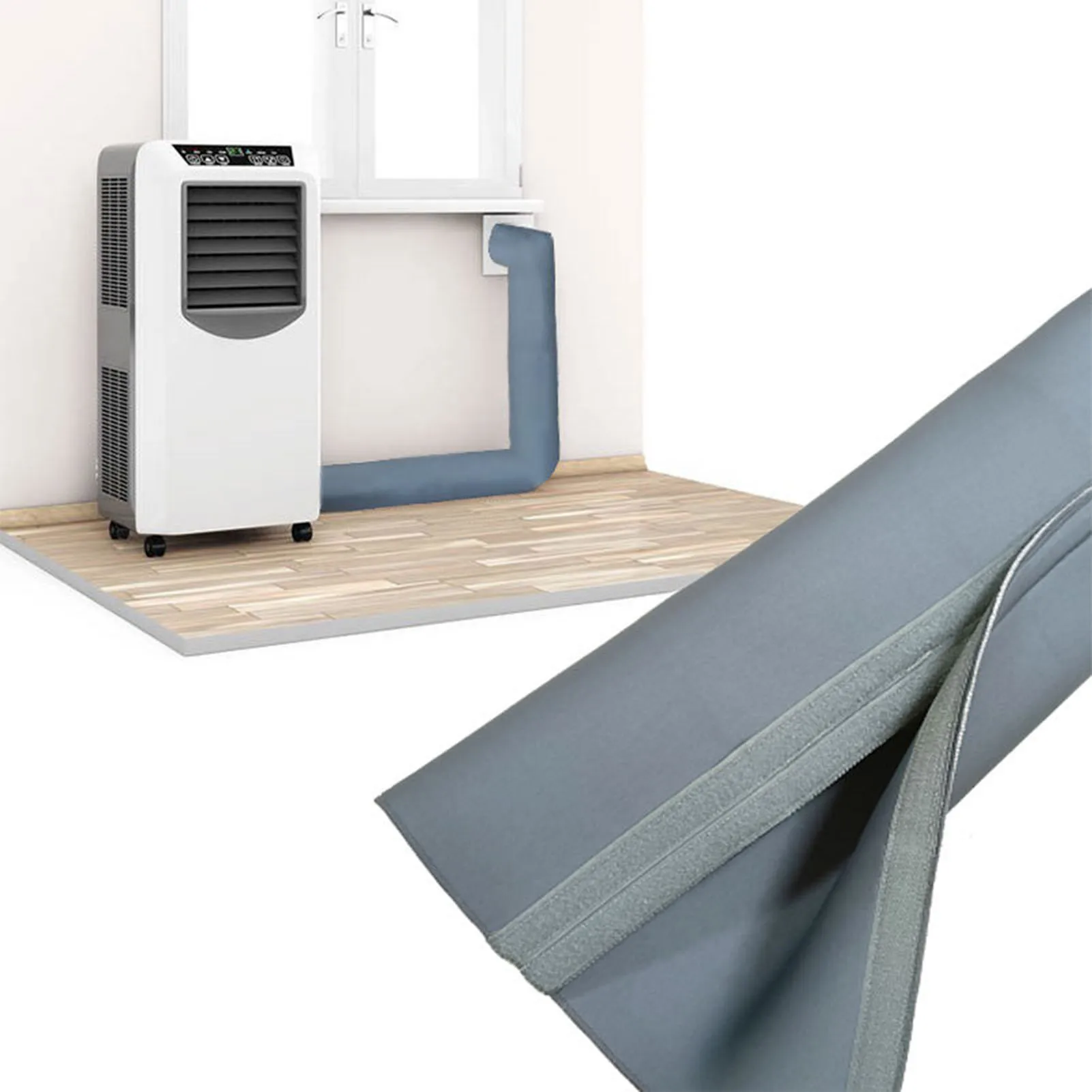 

Air Conditioner Cover For Hose Heat-Insulated Pipe Wrap With Sticky Strap Heat-Insulated Ac Hose Cover Fit Both 5 Inch And